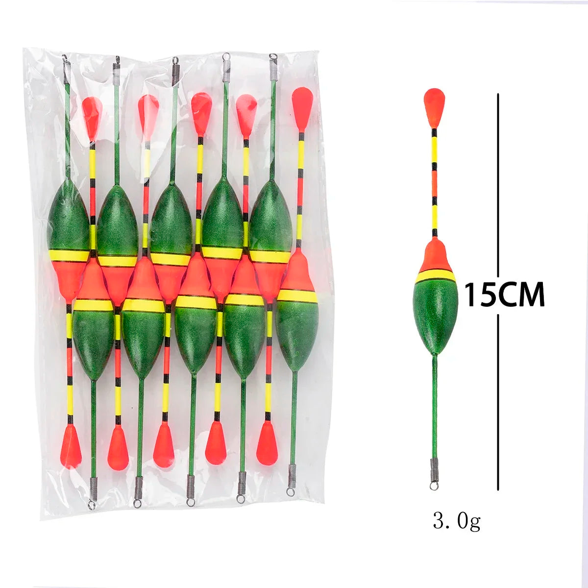 10Pcs/Lot Fishing Floats Set - Buoy Bobber Fishing Light Stick Floats