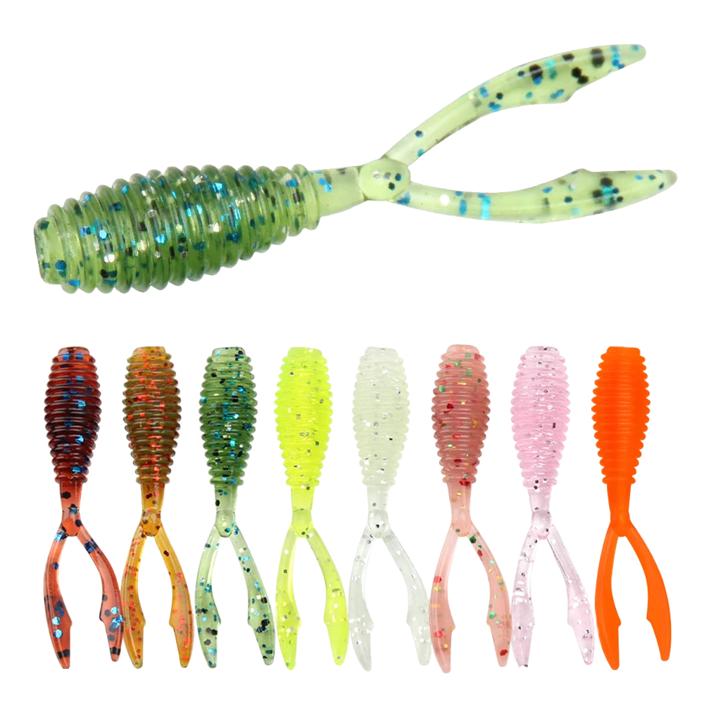 Spinpoler AJING Soft Fishing Lures Rockfish 10pcs/lot 0.3g 36mm Twin Tail Artificial