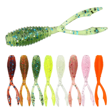 Spinpoler AJING Soft Fishing Lures Rockfish 10pcs/lot 0.3g 36mm Twin Tail Artificial